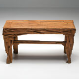 Rustic wabi-sabi coffee table - 1900's