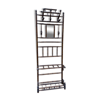Porte-manteaux Bambou sur pied vintage 1930s bois courbé