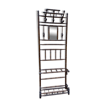 Porte-manteaux Bambou sur pied vintage 1930s bois courbé