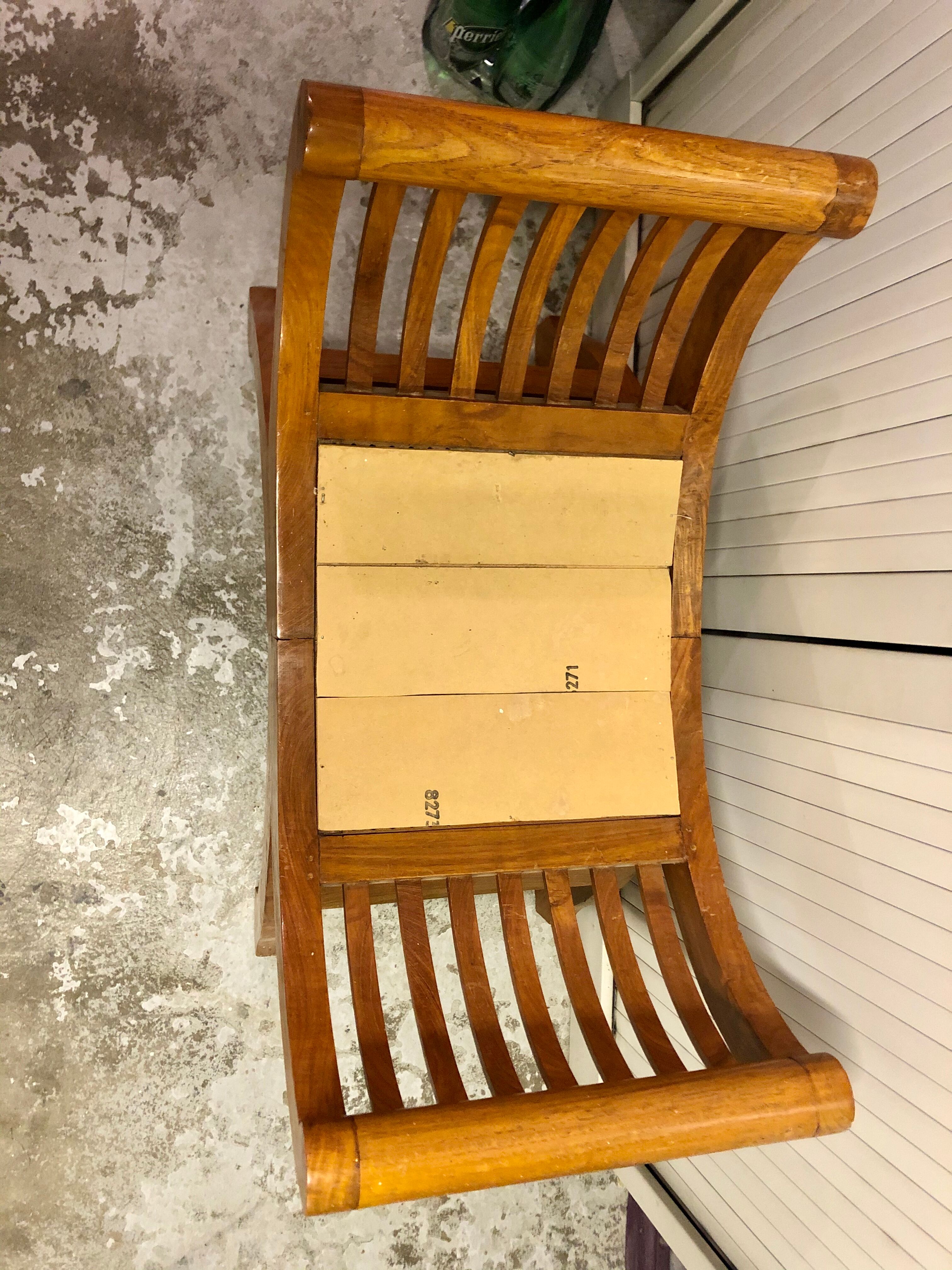 Exotic wooden seat