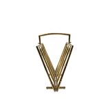 Hollywood regency bamboo-effect brass magazine rack, Montagnani, Italy 1970