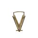 Hollywood regency bamboo-effect brass magazine rack, Montagnani, Italy 1970