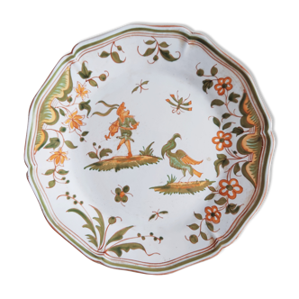 Hand-painted earthenware plate