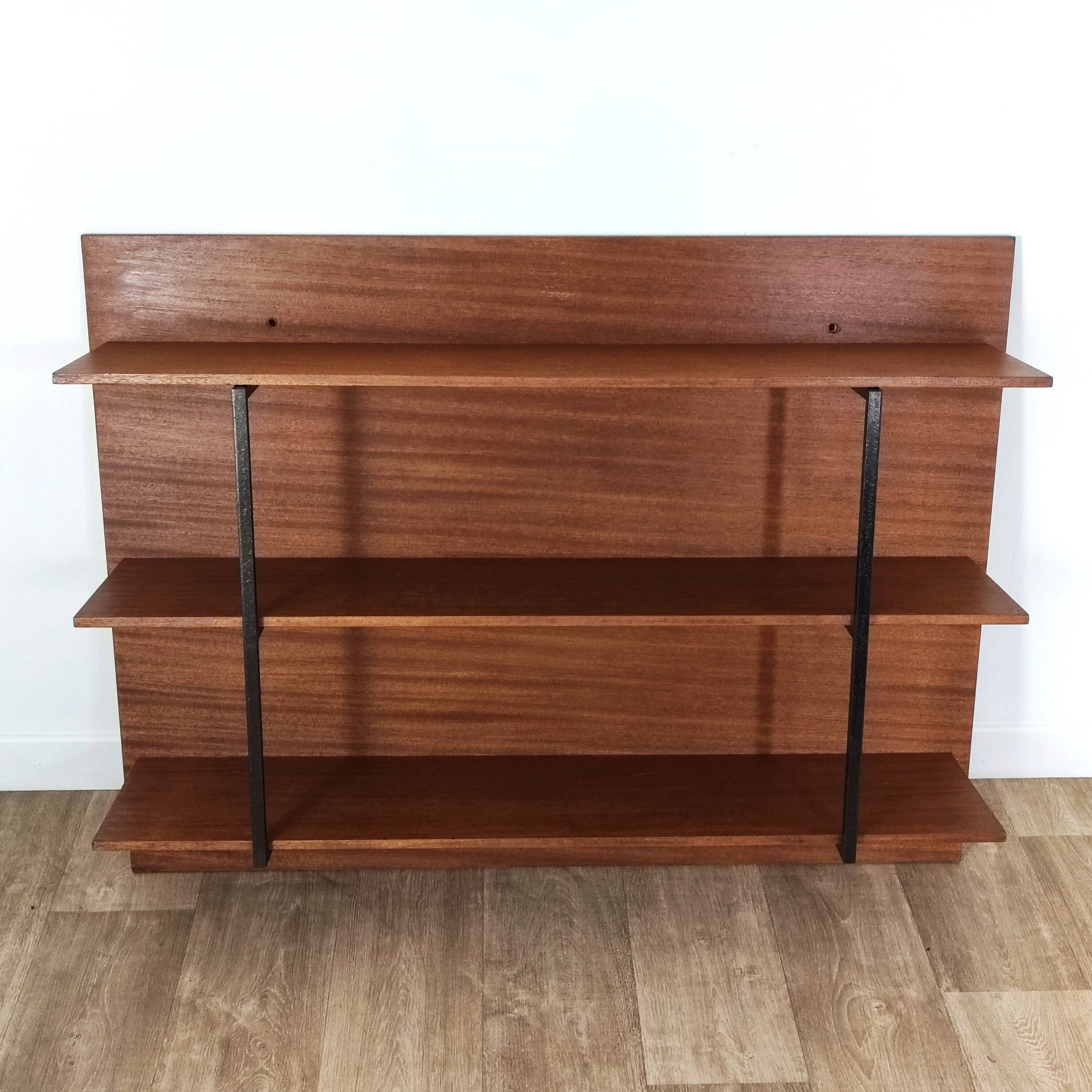 60' wall-mounted bookcase shelf