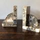 Old marble bookends
