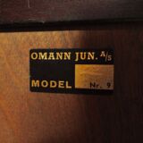 Mahogany bookcase, Danish design, 1970s, manufacturer: Omann Jun