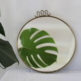 round brass mirror
