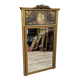 Louis XVI style trumeau mirror in wood and gilded stucco circa 1880