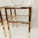 Paire de tables d'appoint dorées Roche Bobois