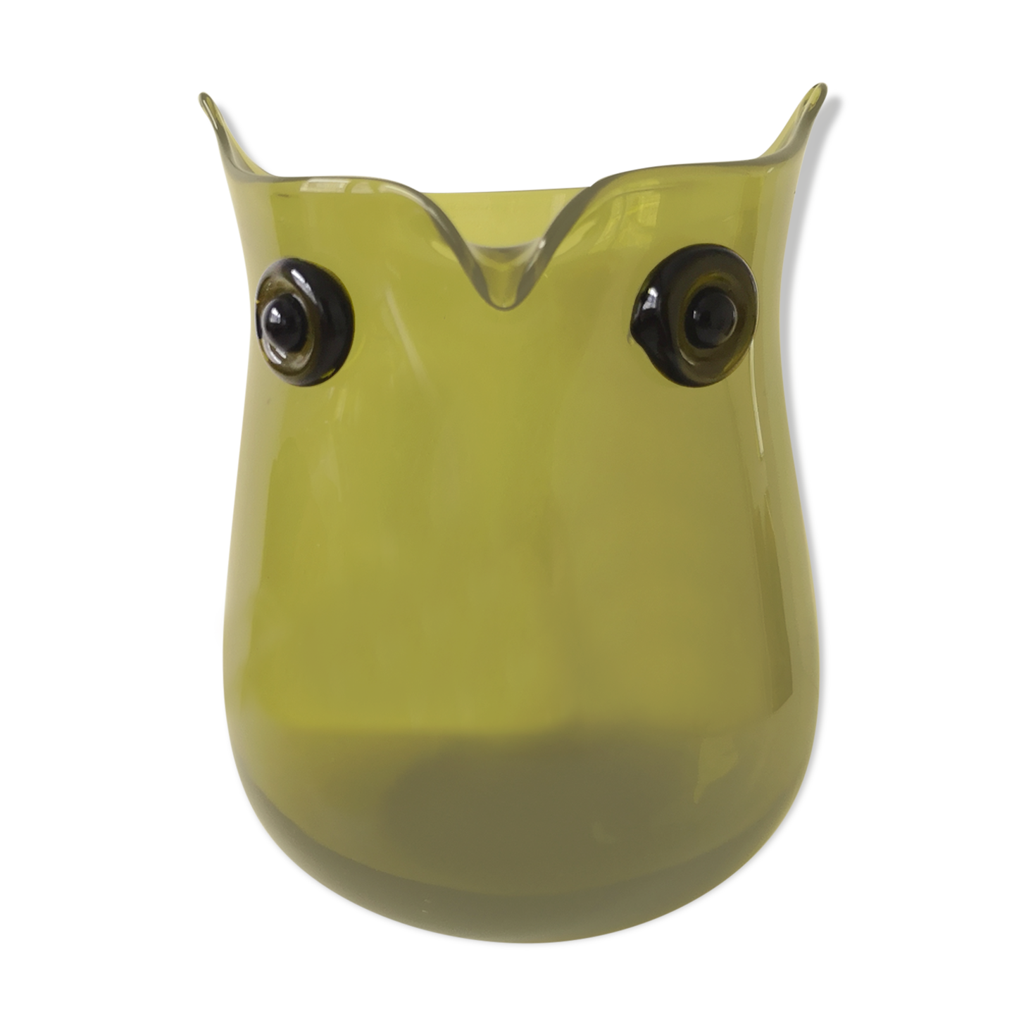 Zoomorphic pot "owl" blown glass