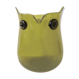Zoomorphic pot "owl" blown glass