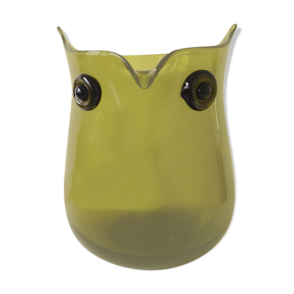Zoomorphic pot "owl" blown glass