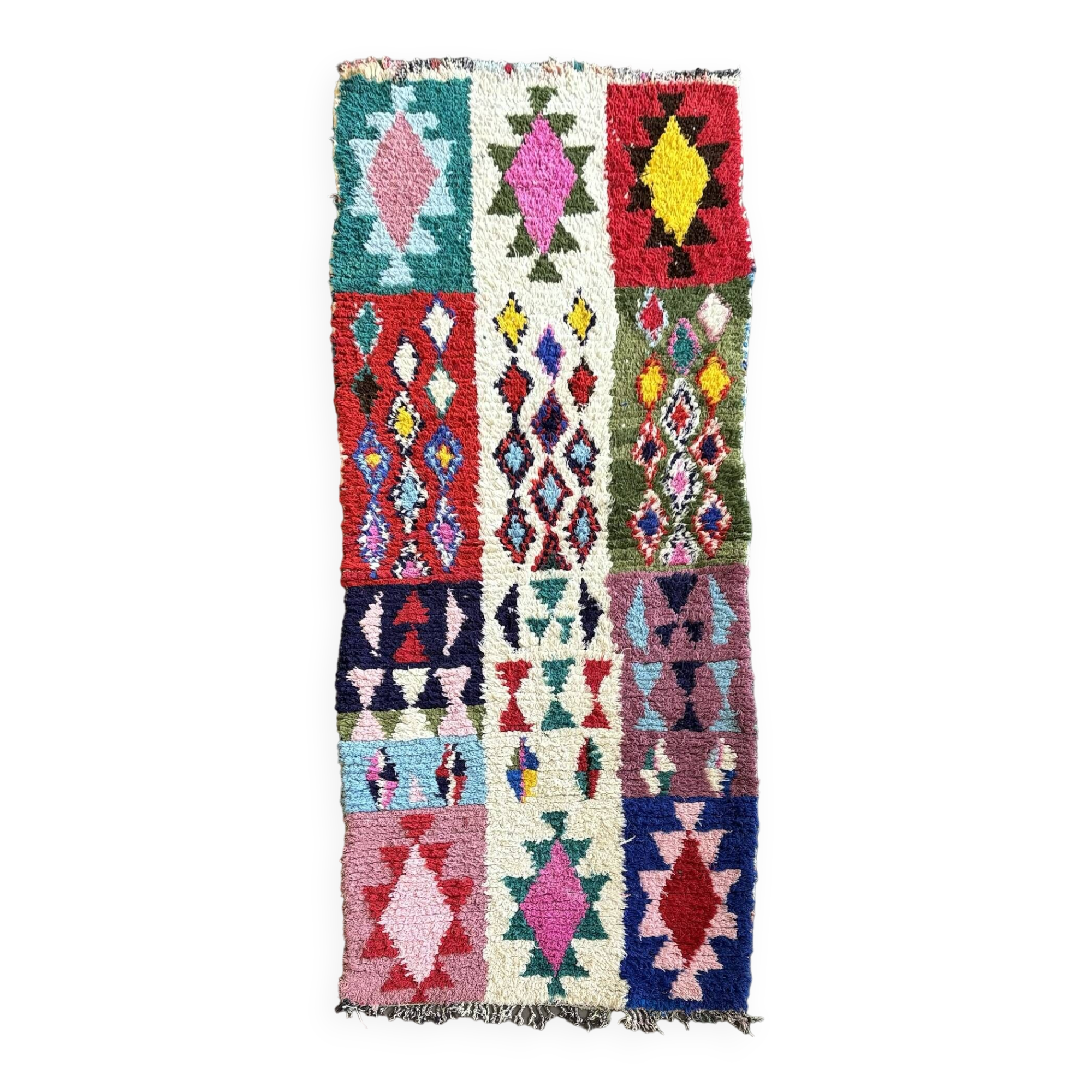 Berber Boucherouite rug in Togo cotton