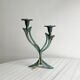 Two-branched metal candle holder