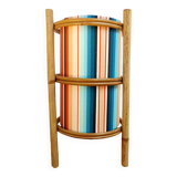 Vintage rattan lamp and custom made lampshade
