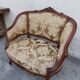Fauteuil bergère louis XV en Noyer sculpté