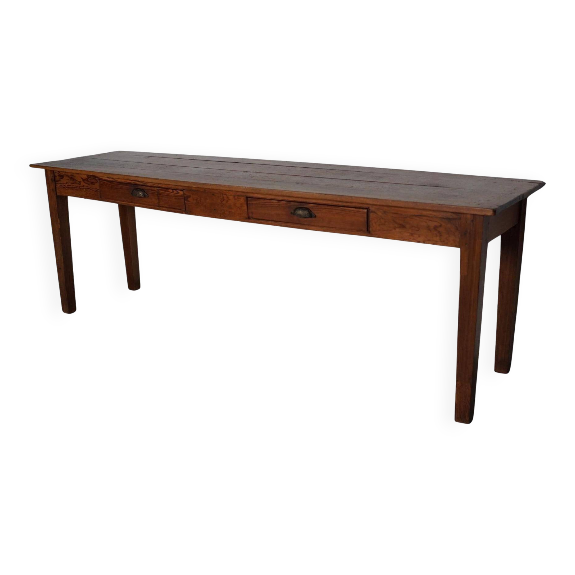 Rustic vintage French pine table or desk from the Landes, 1950s.