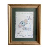 Lithograph jean cocteau 