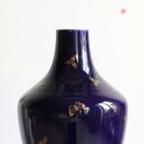 Vase in blue porcelain of Sèvres early twentieth century, 48 cm