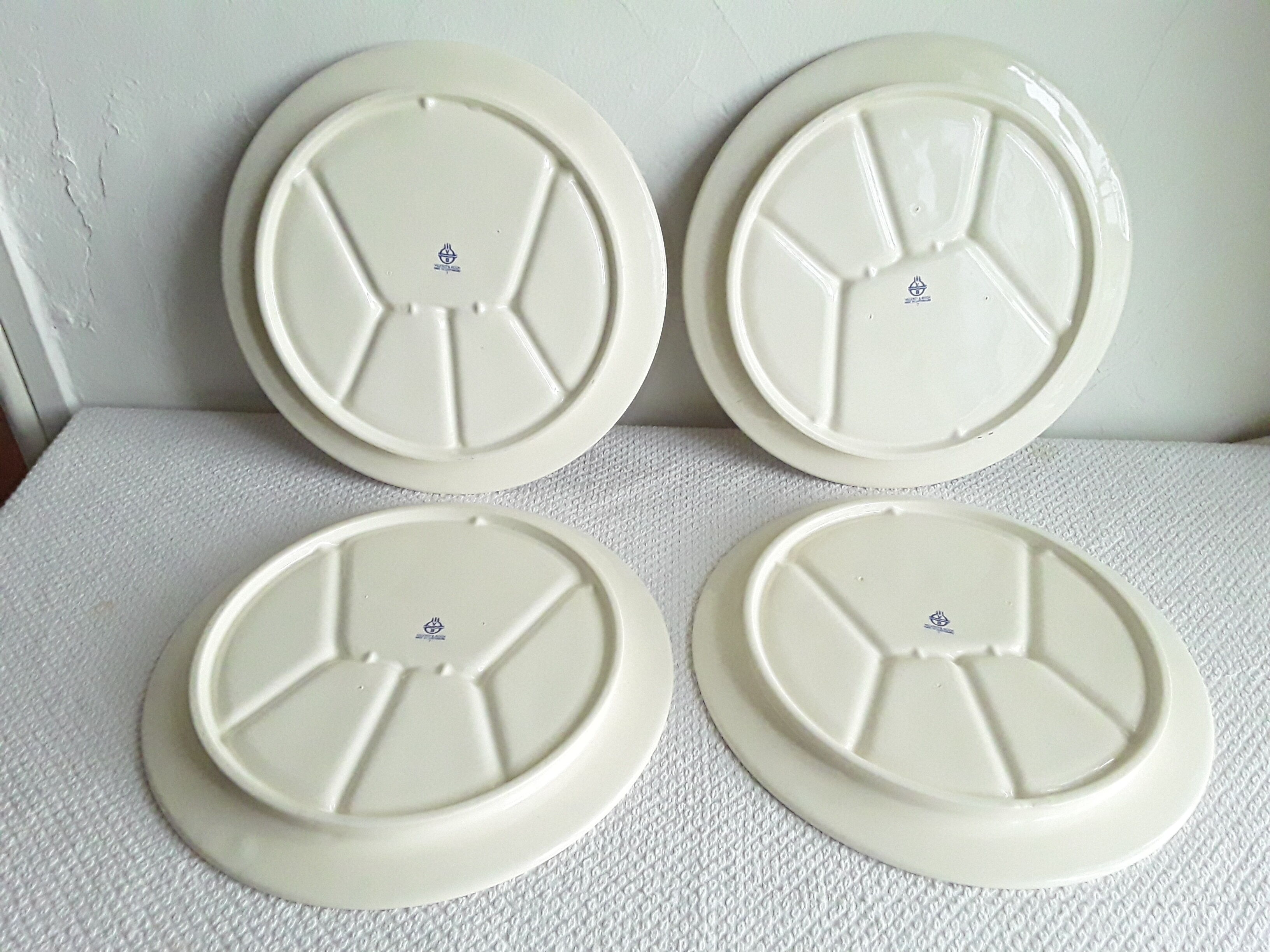 Vintage Villeroy and Boch fondue plates