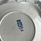Paire assiettes Terre de Fer St Amand marine et blanc