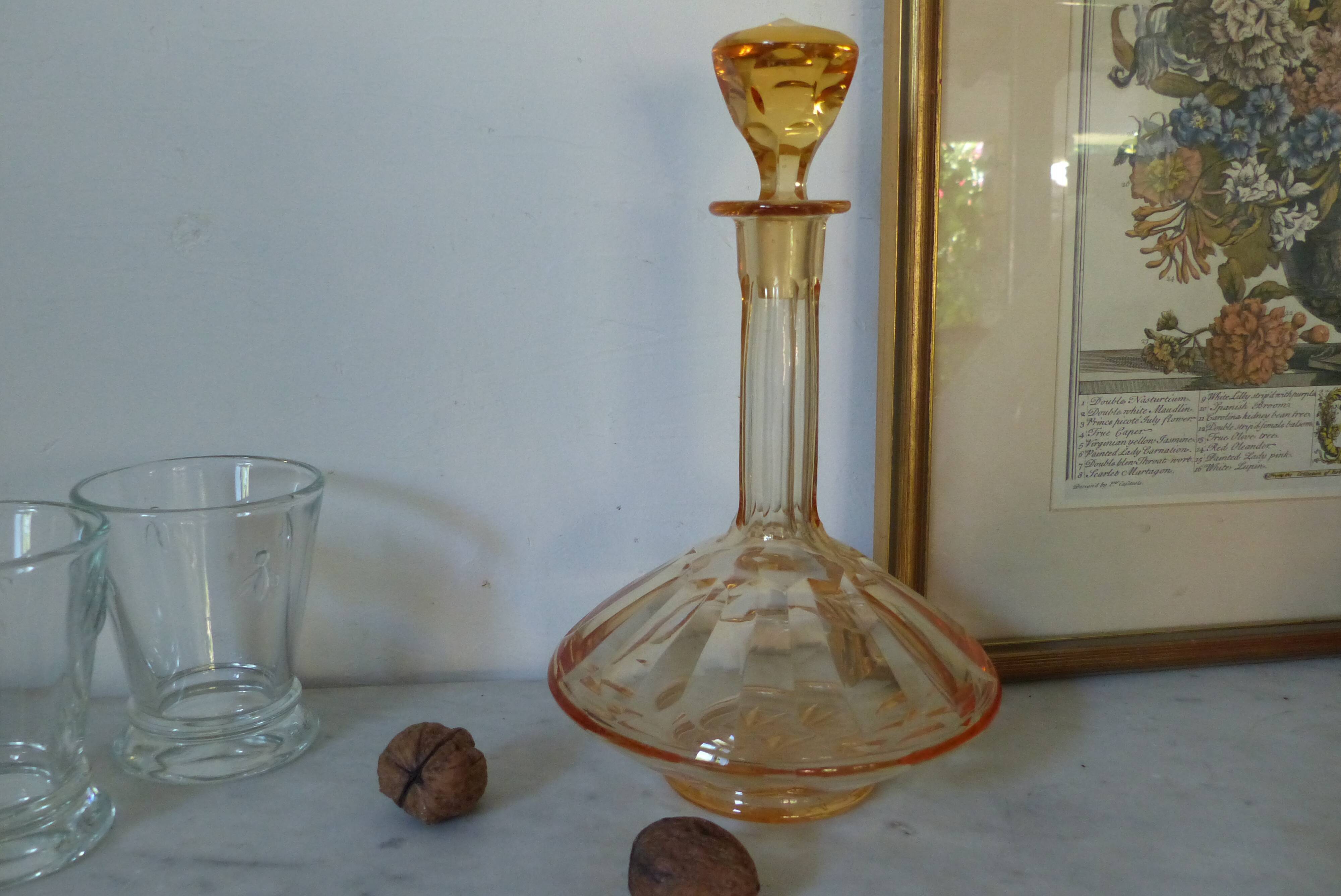 Amber crystal carafe