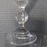 Set of 6 champagne flutes in chiseled crystal