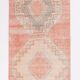 Tapis de couloir vintage rouge pâle et marron, 3 x 12 pouces (82 x 336 cm)