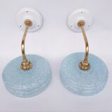 Clichy glass swan neck wall lights