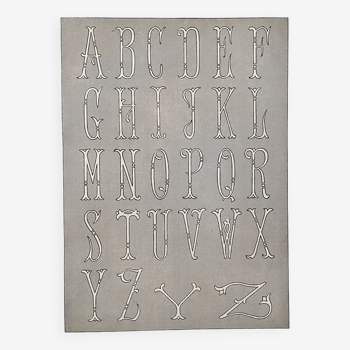 Lithographie sur l'alphabet - 1920
