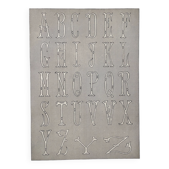 Lithographie sur l'alphabet - 1920