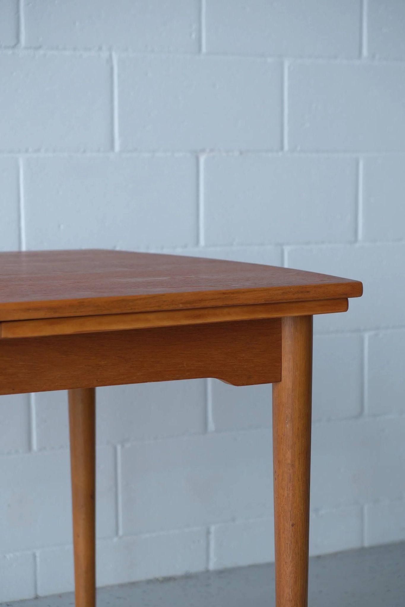 Dining table in Danish oak and teak.