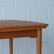 Dining table in Danish oak and teak.