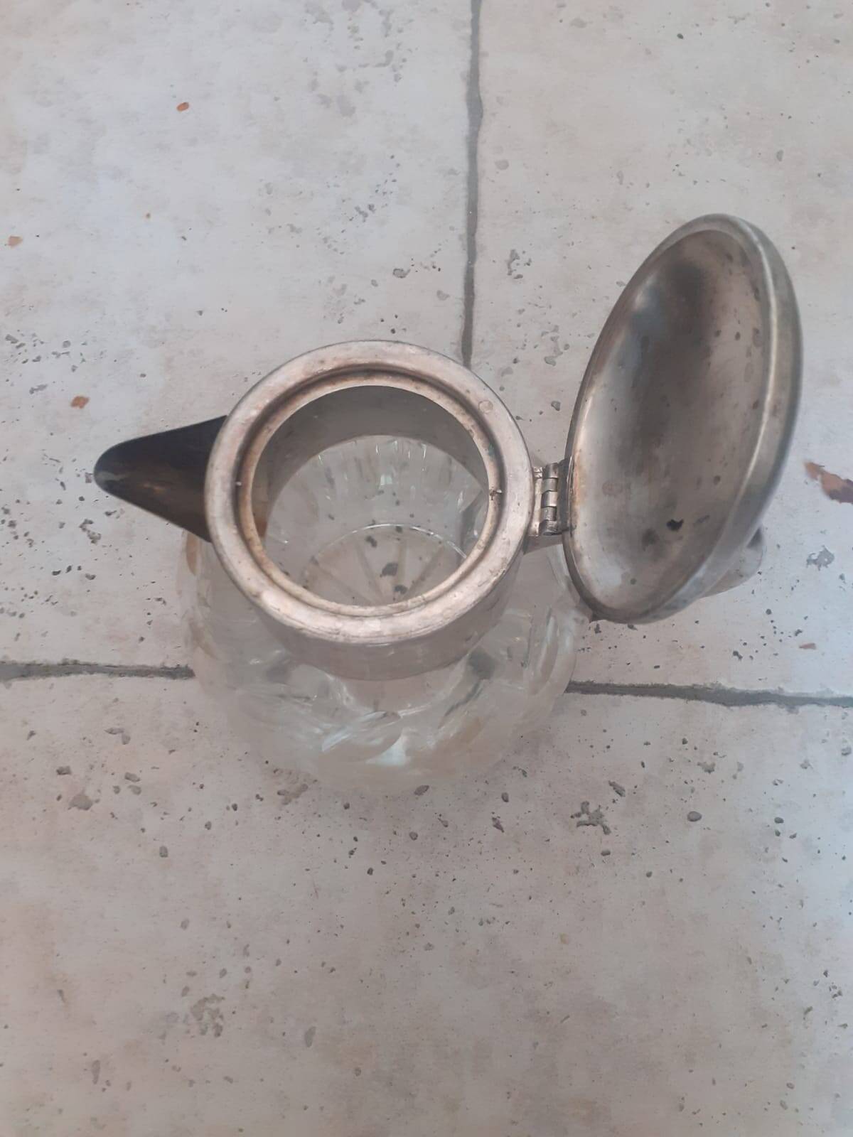 Crystal and Silver Carafe