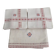 antique red and white table service "DB" tablecloth 1.55m x 2.20m and its 12 napkins