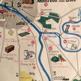 Old school map of Paris