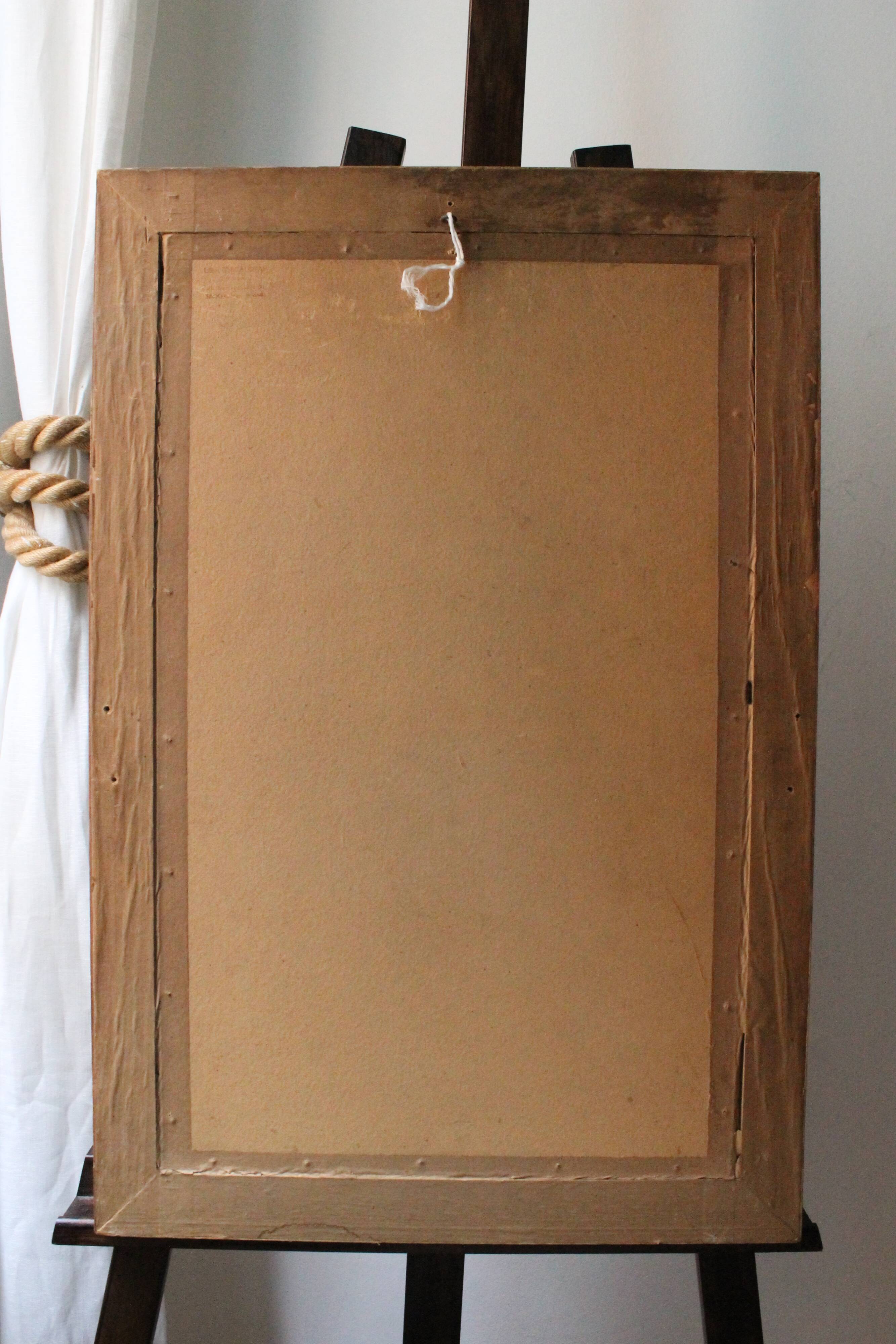 20th century French school painting "Apse of the Cathedral of Saint-Om