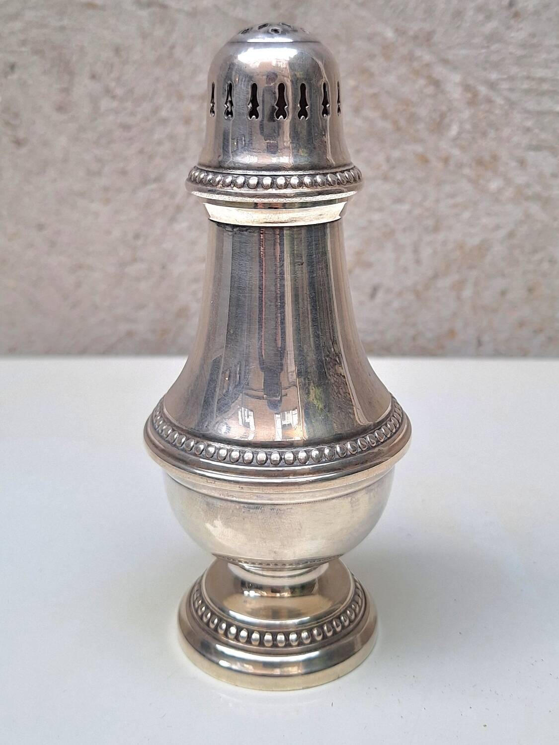 Silver-plated metal sugar shaker