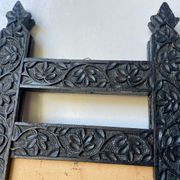 Antique Wooden Picture Frame with flower carvings 42 cm x 19 cm