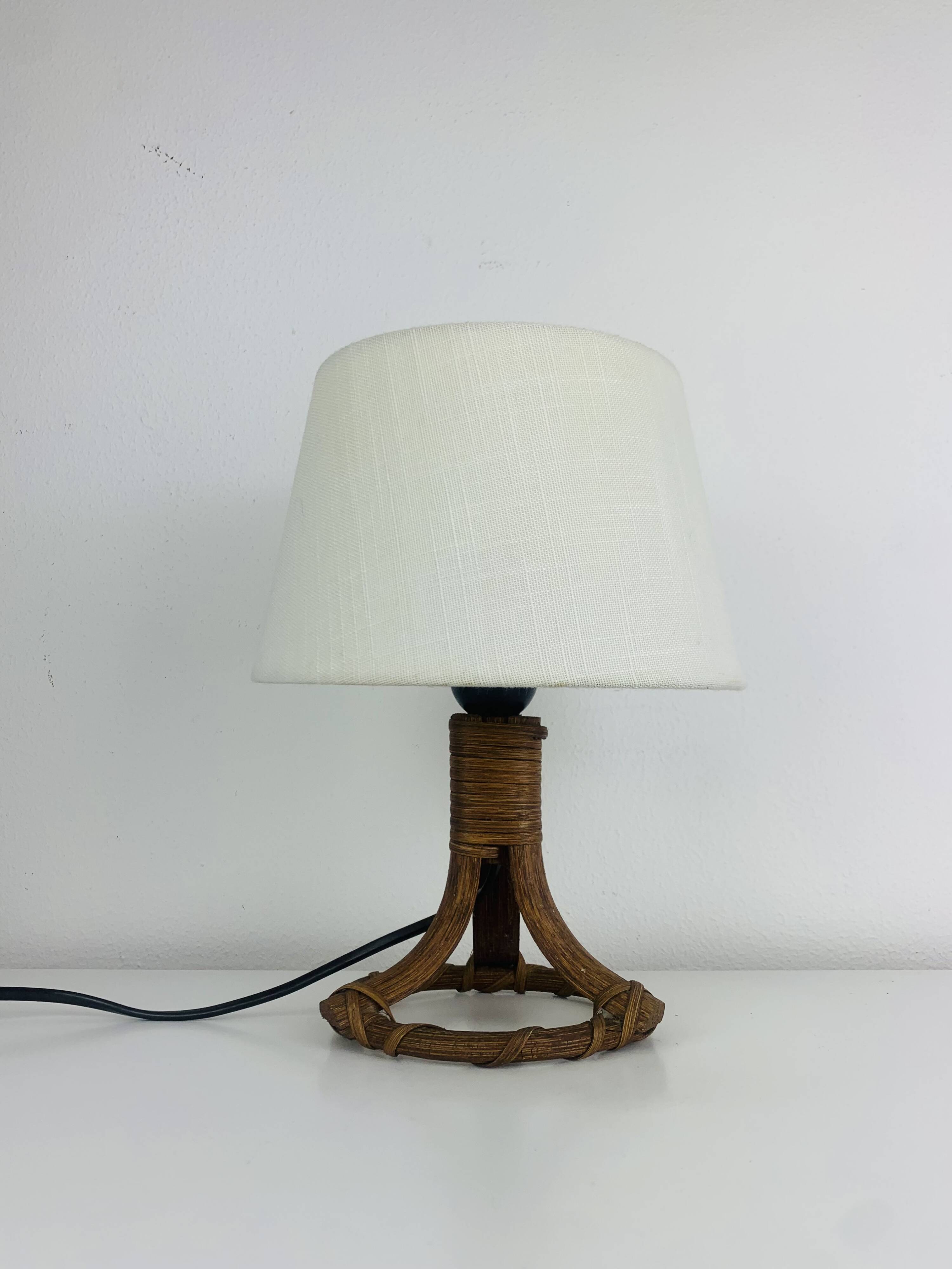 Vintage rattan lamp, 1960s