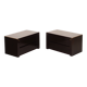 Pair of African rosewood and brass bedside tables for Fratelli Turri