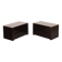 Pair of African rosewood and brass bedside tables for Fratelli Turri