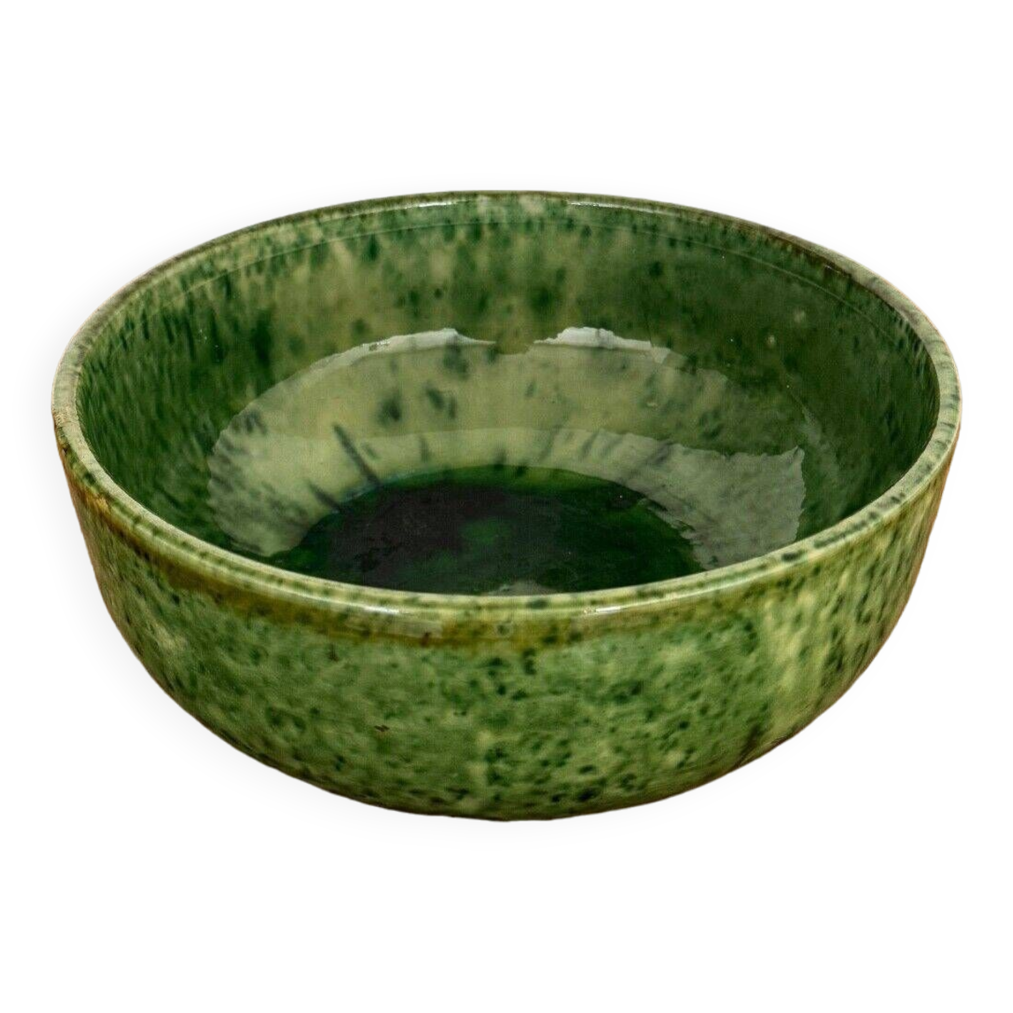 Ceramic from Vallauris France green salad bowl