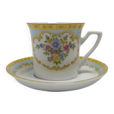 Cup with saucer, art nouveau, porcelain, Germany, 1950s