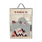 Silkscreen mirror Vogue cover from 1919, 60s 70s.
