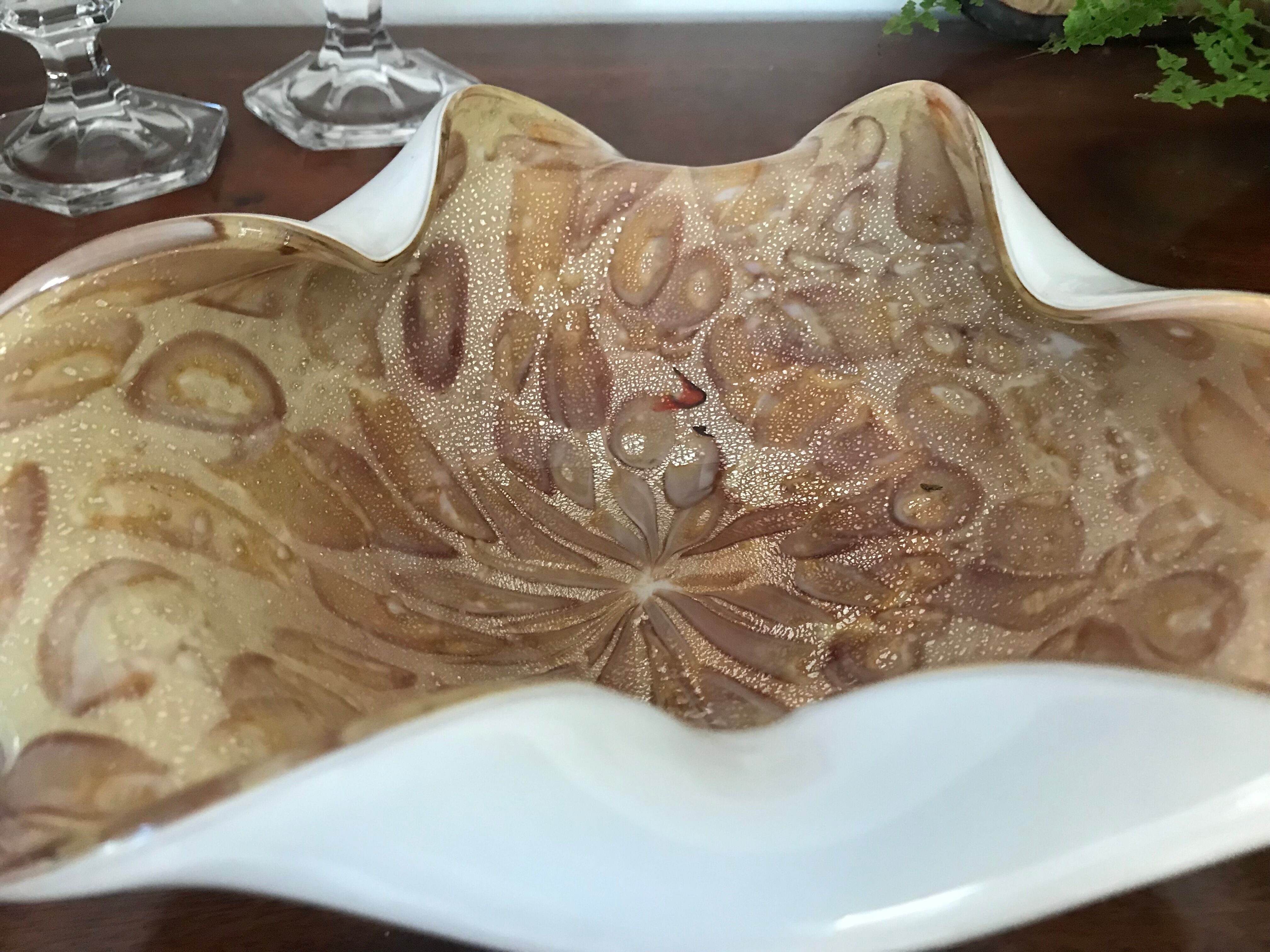 Vide-poches en verre de Murano vintage