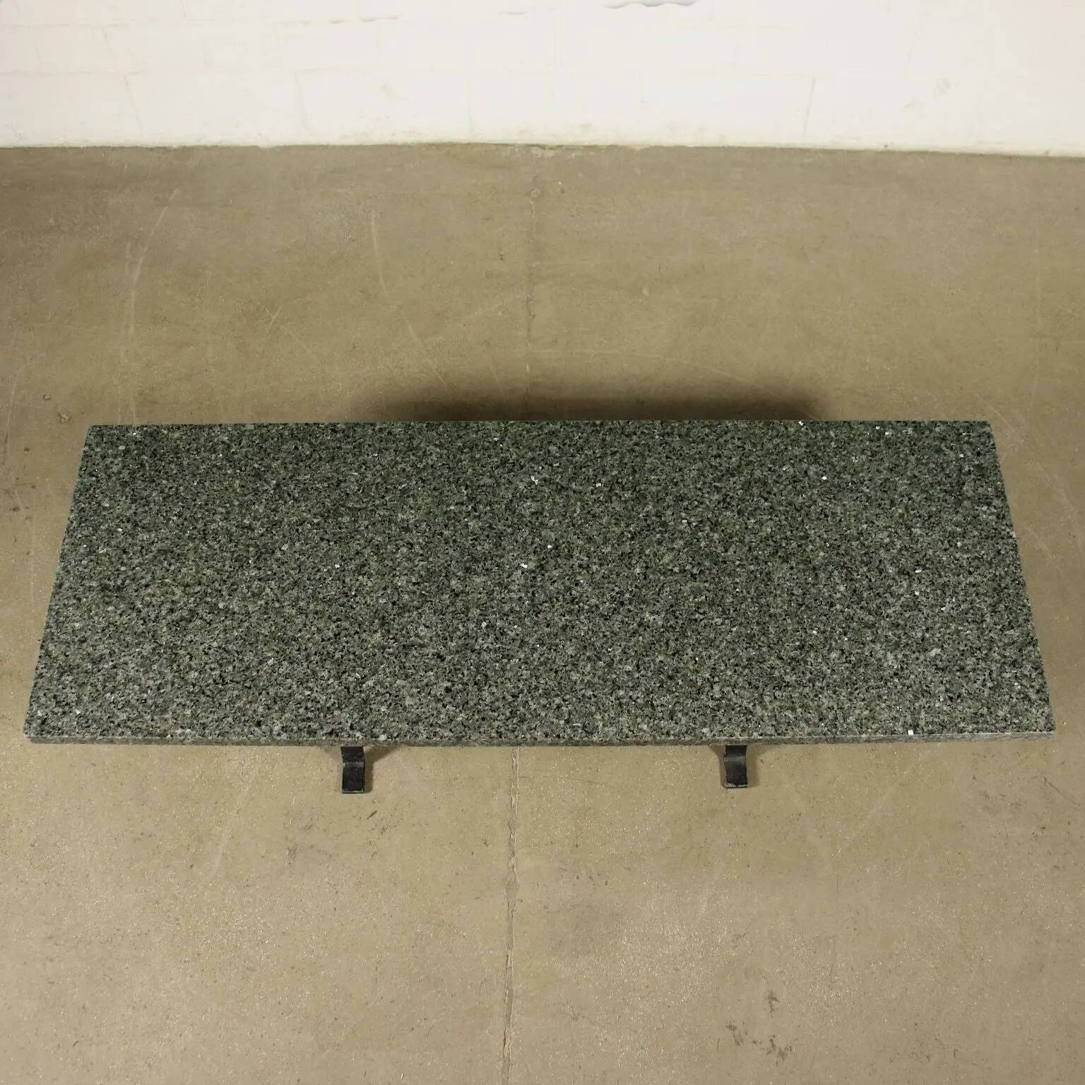 Marble and metal coffee table, Italy, 1970s-1980s.