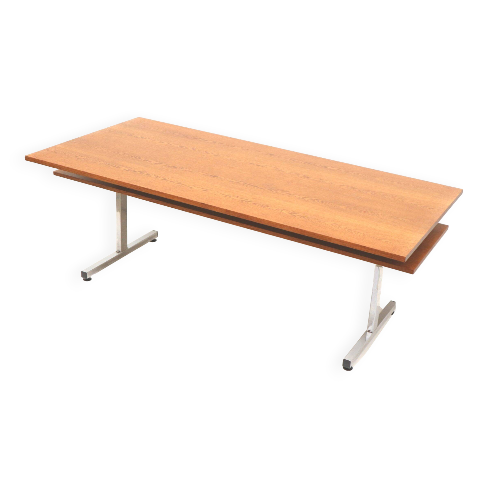 Large vintage wenge table, usable as a dining table, conference table or desk, dating from the 1970s