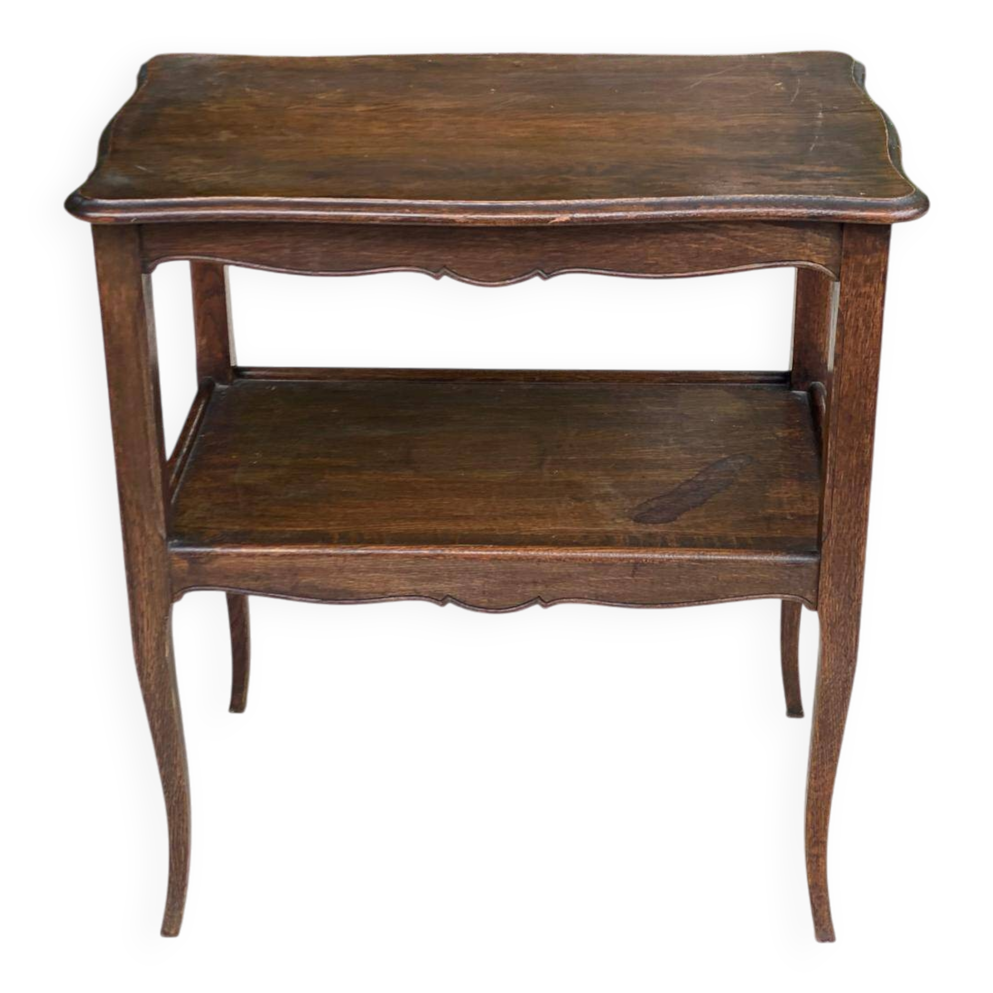 Louis XV serving trolley in solid wood with curved legs