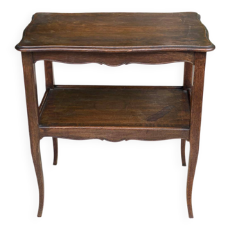 Louis XV serving trolley in solid wood with curved legs